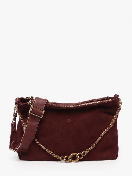 Cross Body Tas Vintage Leder Mila louise Bruin vintage 3822VC